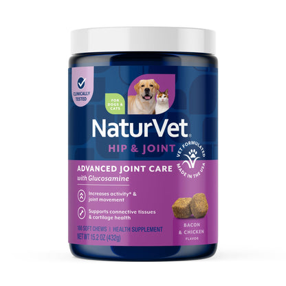 NaturVet ArthriSoothe-Gold Level 3 Advanced Joint Care for Dogs – Soft Chew Dog Supplement with Glucosamine, MSM, Chondroitin & Hyaluronic Acid – Wheat-Free Pet Supplements – 180 Ct. - dailyvitalstore