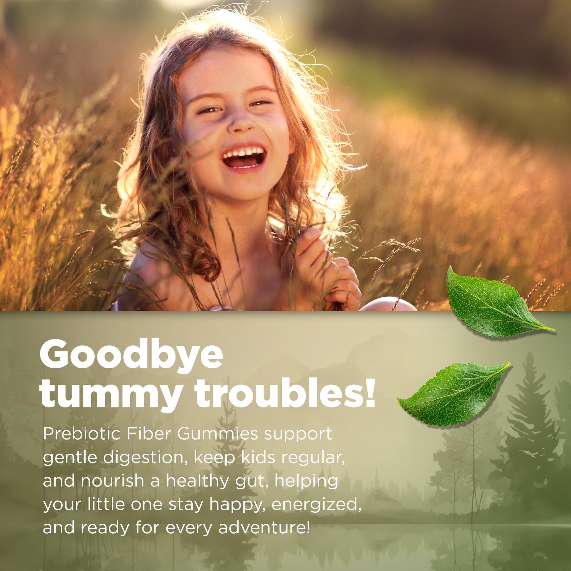 Natvites Prebiotic Kids Fiber Gummies, for Children Ages 2 & Up - Sugar Free Vegetarian Gelatin Free Non-GMO, Kids Fiber Supplements - dailyvitalstore