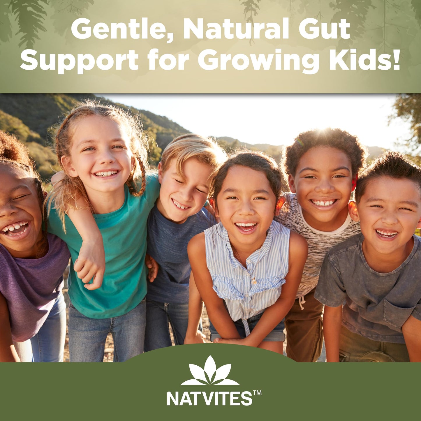 Natvites Prebiotic Kids Fiber Gummies, for Children Ages 2 & Up - Sugar Free Vegetarian Gelatin Free Non-GMO, Kids Fiber Supplements - dailyvitalstore