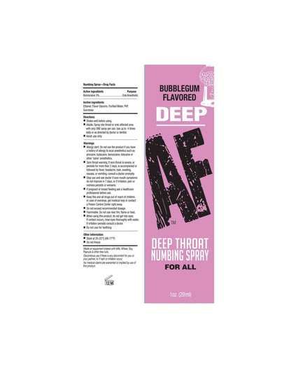 Naughty Kitty Kat Deep AF Deep Throat Spray (Bubblegum) - dailyvitalstore