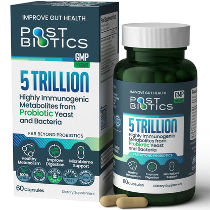 NAVEH PHARMA Adult Postbiotics Capsules for Women and Men | Postbiotics for Gut Health with 200X Ingredients Than Probiotic and Prebiotic | Supports Immunity, Digestion, Microbiome & Metabolism - dailyvitalstore