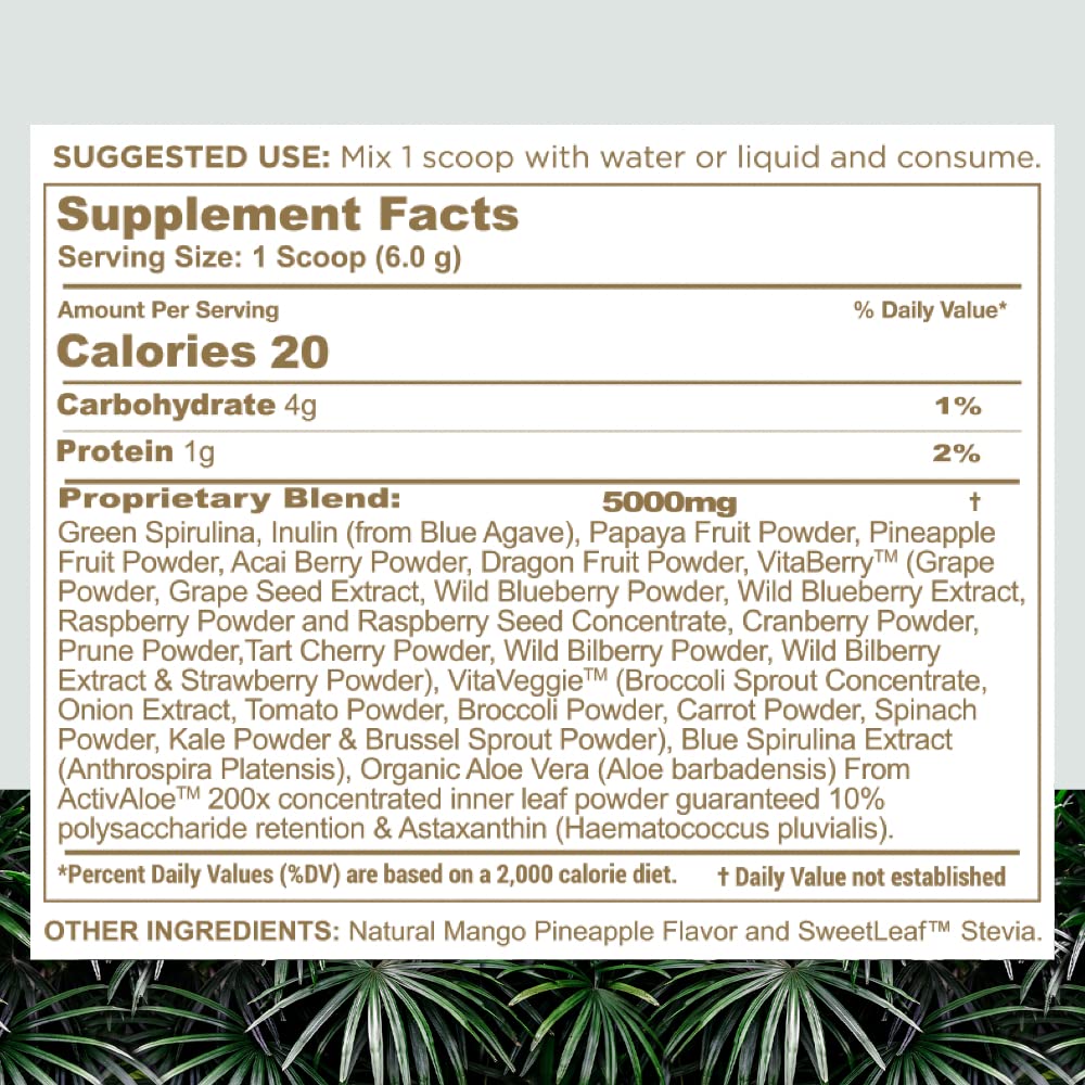 nbpure Earthy Andy Superfood Paradise, Mango Pineapple, 30 Servings - dailyvitalstore