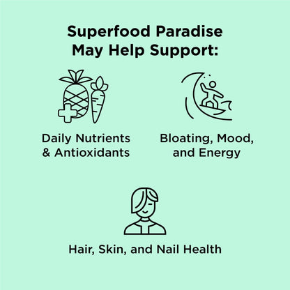 nbpure Earthy Andy Superfood Paradise, Mango Pineapple, 30 Servings - dailyvitalstore