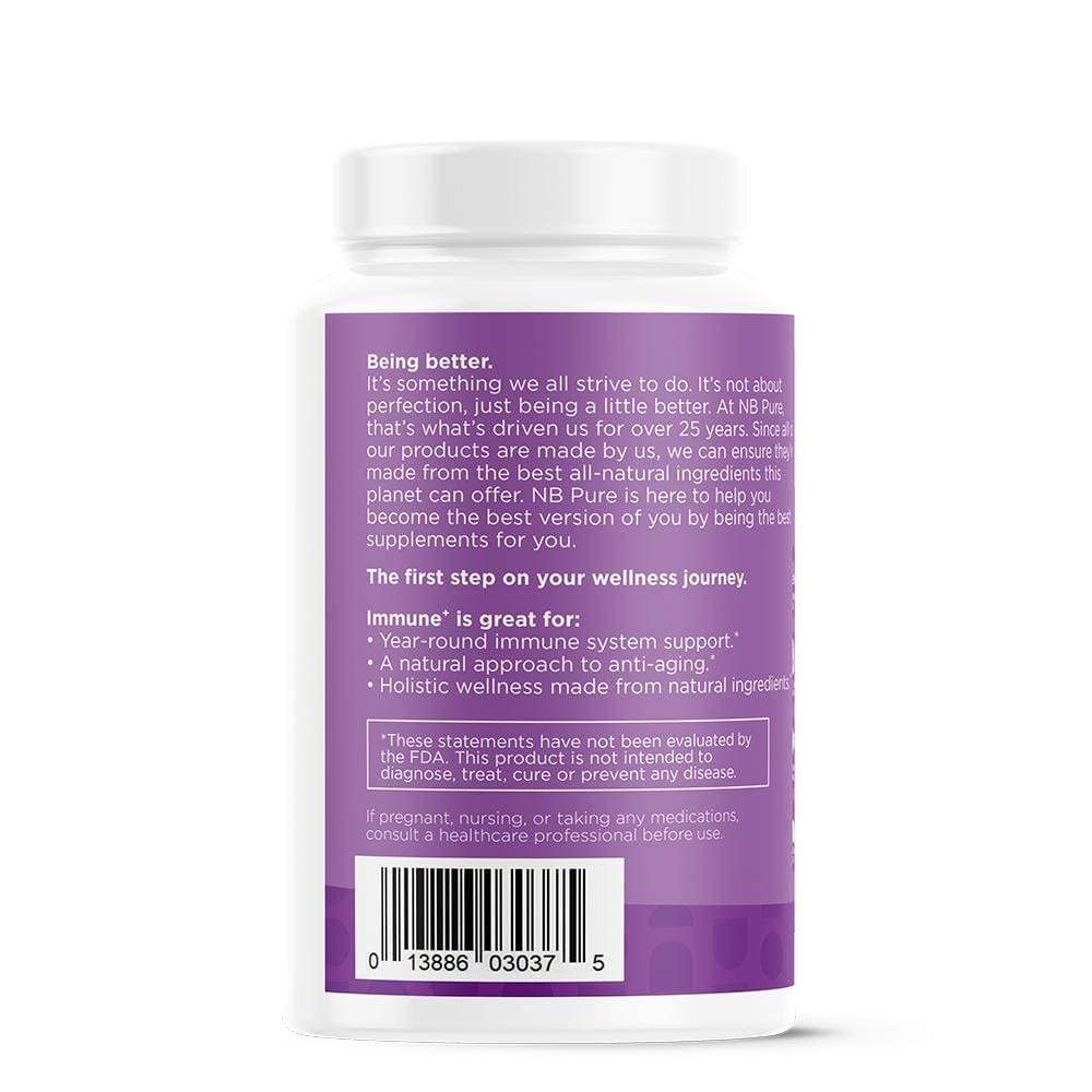 nbpure Immune+ Daily Immune System Supplement Boost, Immunity Supplement, 90 Count - dailyvitalstore