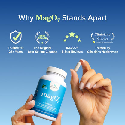 nbpure MagO7 - Natural Colon Cleanse & Detox | Occasional Constipation Relief, Stool Softening, & Bloating Support for Men & Women - dailyvitalstore