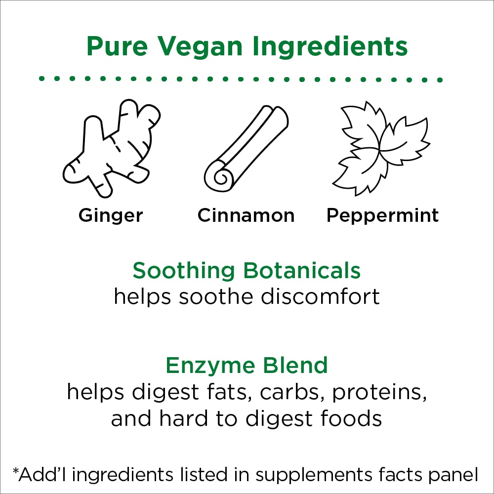 nbpure Vegan Digestive Enzyme Complex – Daily Bloating, Gas, & Food Digestive Support for Women & Men – 12 Enzymes & 3 Herbs – Lactase, Protease, Lipase - dailyvitalstore
