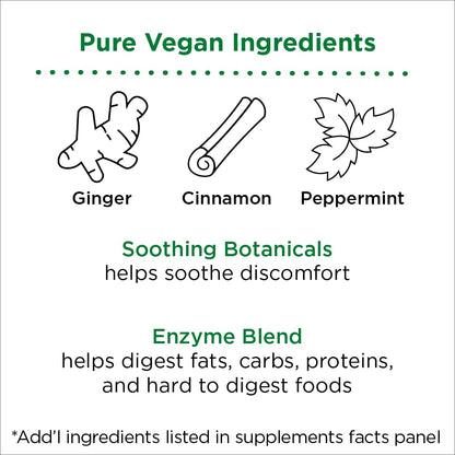 nbpure Vegan Digestive Enzyme Complex – Daily Bloating, Gas, & Food Digestive Support for Women & Men – 12 Enzymes & 3 Herbs – Lactase, Protease, Lipase - dailyvitalstore