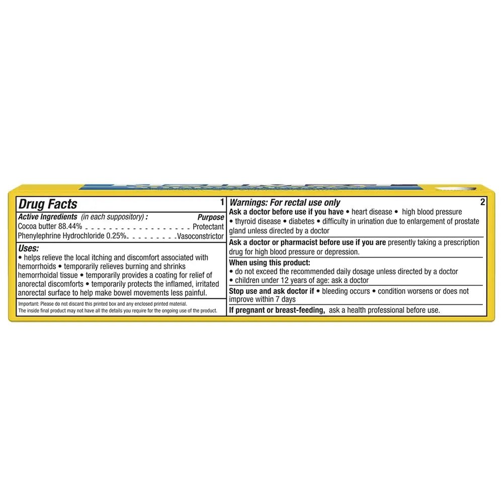 NeilMed Hemorrhoidal Suppositories, Shrinks Swollen Tissue, Relief from Burning, Itching and Discomfort of Hemorrhoids, 24 Count - dailyvitalstore
