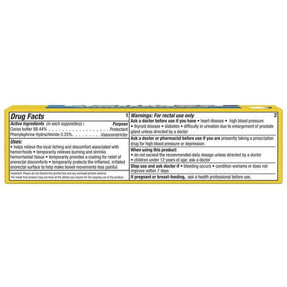 NeilMed Hemorrhoidal Suppositories, Shrinks Swollen Tissue, Relief from Burning, Itching and Discomfort of Hemorrhoids, 24 Count - dailyvitalstore