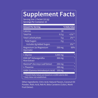 Nello Supersleep, Nighttime Sleep Support Drink Mix, Ashwagandha, Maizinol, L-Glycine, Magnesium Glycinate, Peach Dream (Pack of 20) - dailyvitalstore