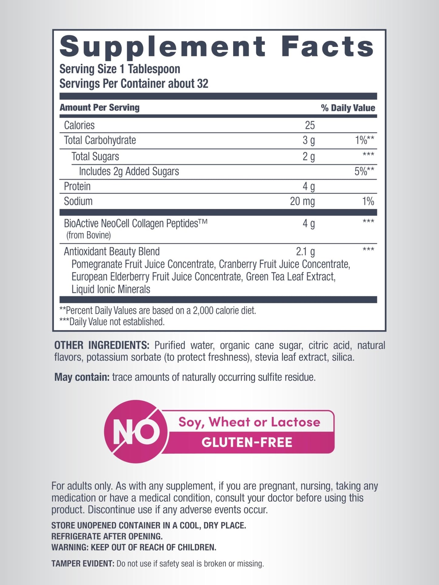 NeoCell Advanced Liquid Collagen | 4000 mg | Pomegranate and Fruit Juice Concentrates | for Women and Men | 16 fl oz - dailyvitalstore
