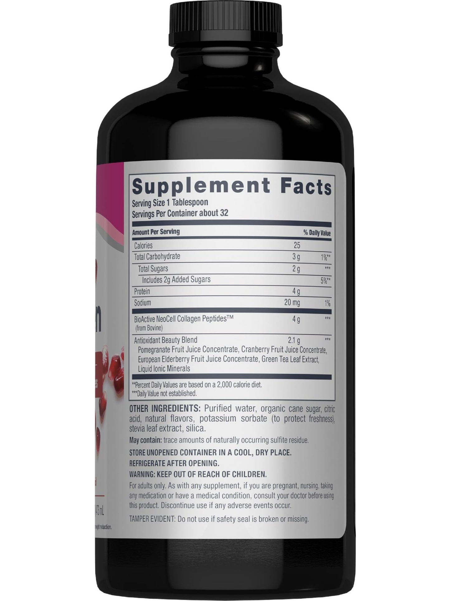 NeoCell Advanced Liquid Collagen | 4000 mg | Pomegranate and Fruit Juice Concentrates | for Women and Men | 16 fl oz - dailyvitalstore
