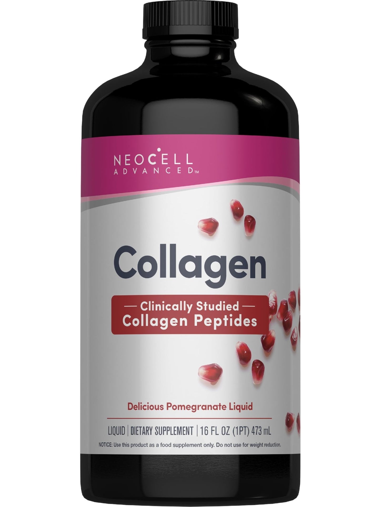NeoCell Advanced Liquid Collagen | 4000 mg | Pomegranate and Fruit Juice Concentrates | for Women and Men | 16 fl oz - dailyvitalstore