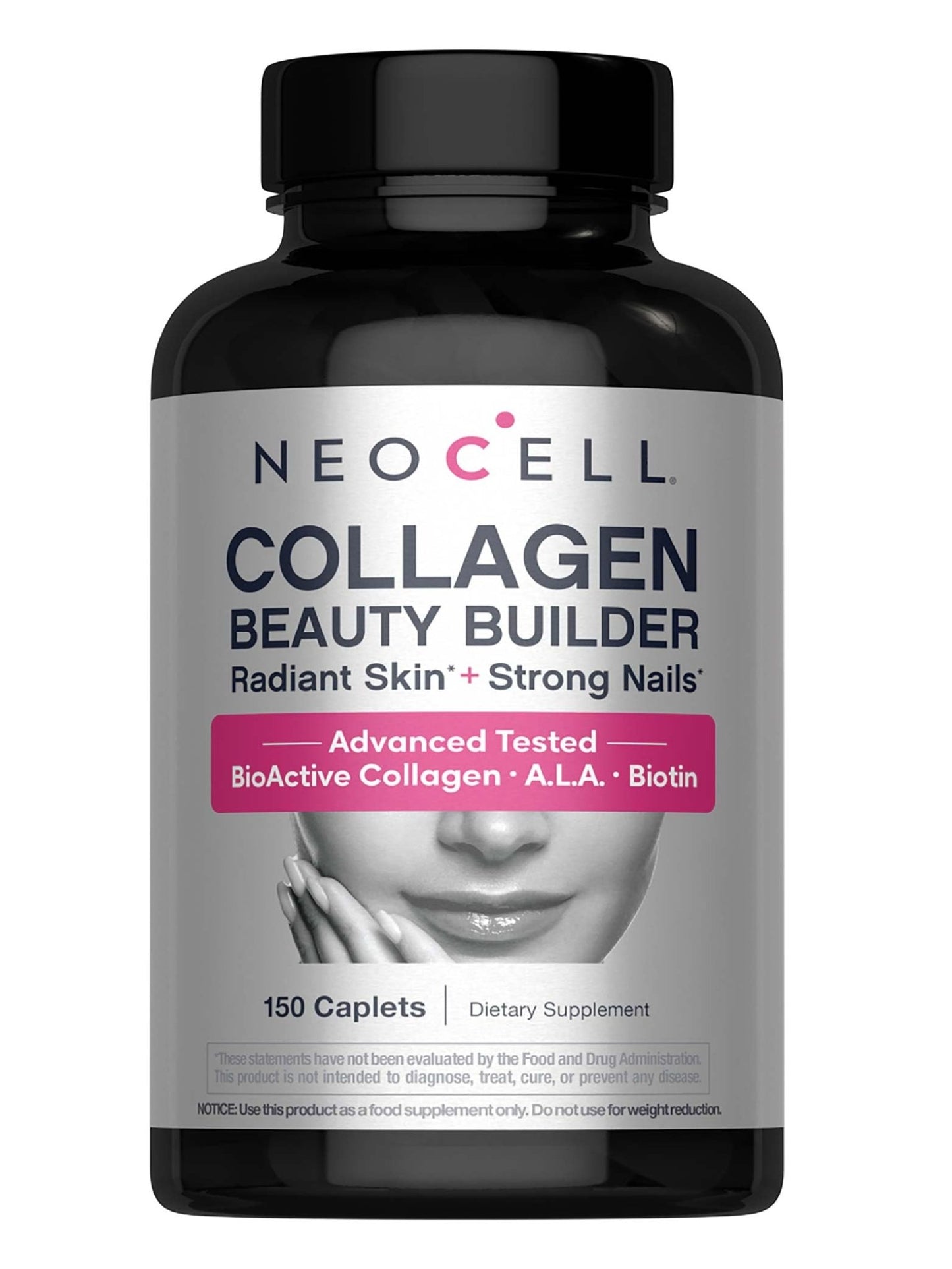 NeoCell Collagen Beauty Builder | 150 Caplets | Grass Fed BioActive Peptides | with Biotin and Hyaluronic Acid | Radiant Skin & Strong Nails Supplement - dailyvitalstore