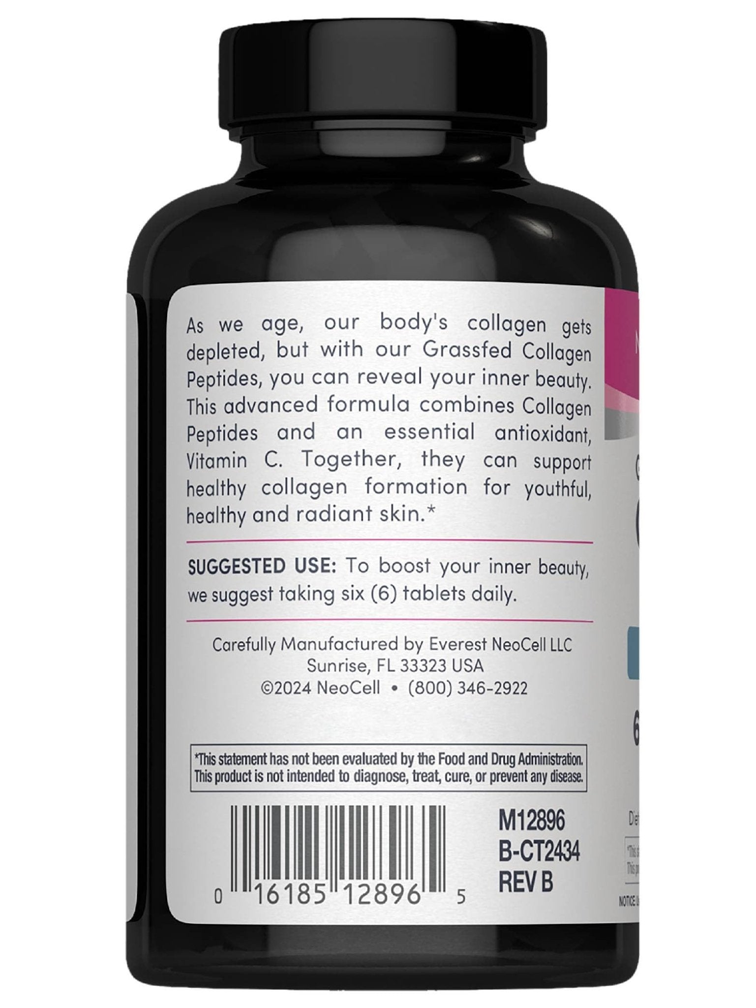 NeoCell Collagen Peptides | 250 Tablets | with Vitamin C | Grassfed Supplement | Hair, Skin, & Nails | for Women and Men - dailyvitalstore