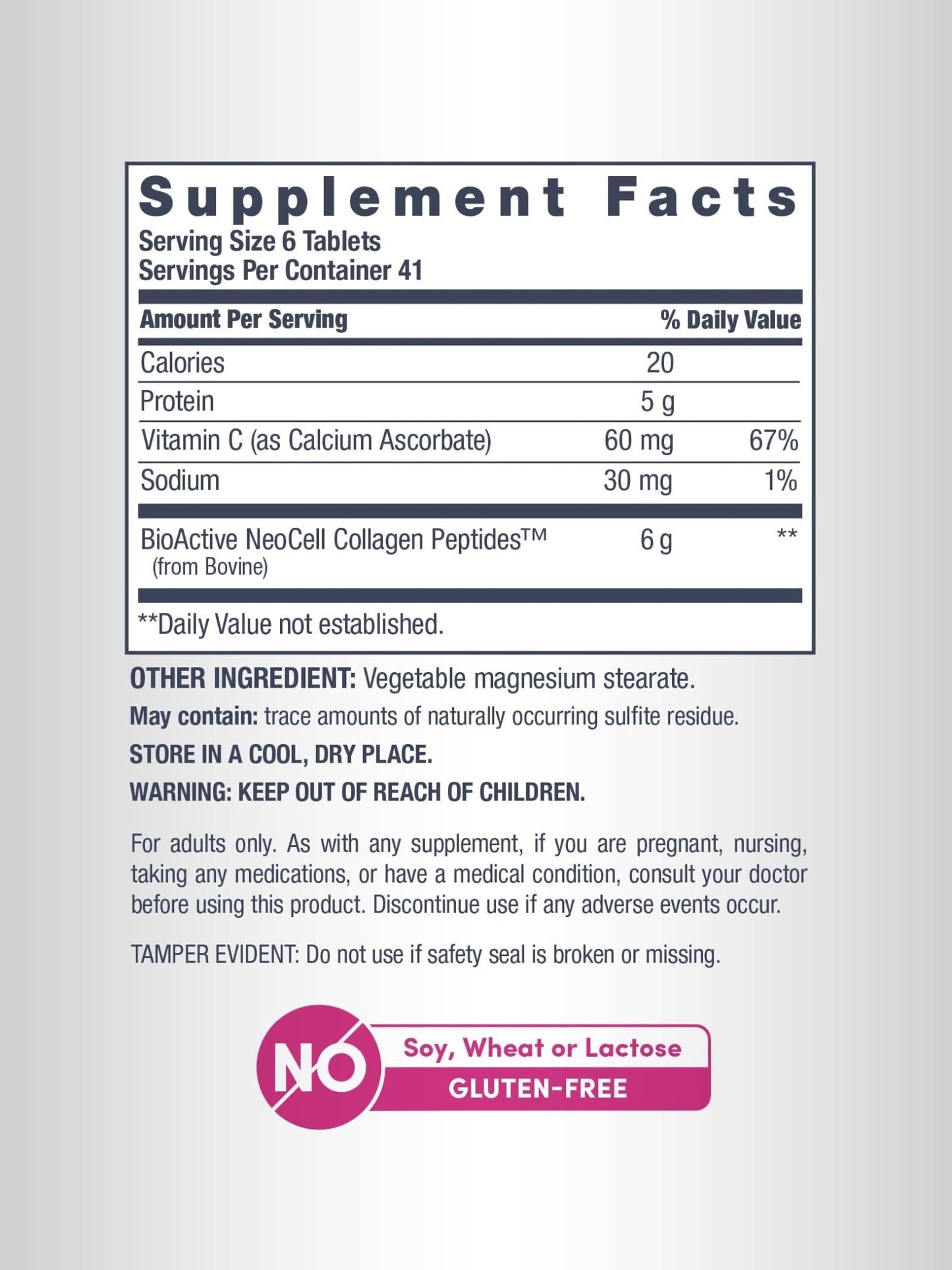 NeoCell Collagen Peptides | 250 Tablets | with Vitamin C | Grassfed Supplement | Hair, Skin, & Nails | for Women and Men - dailyvitalstore