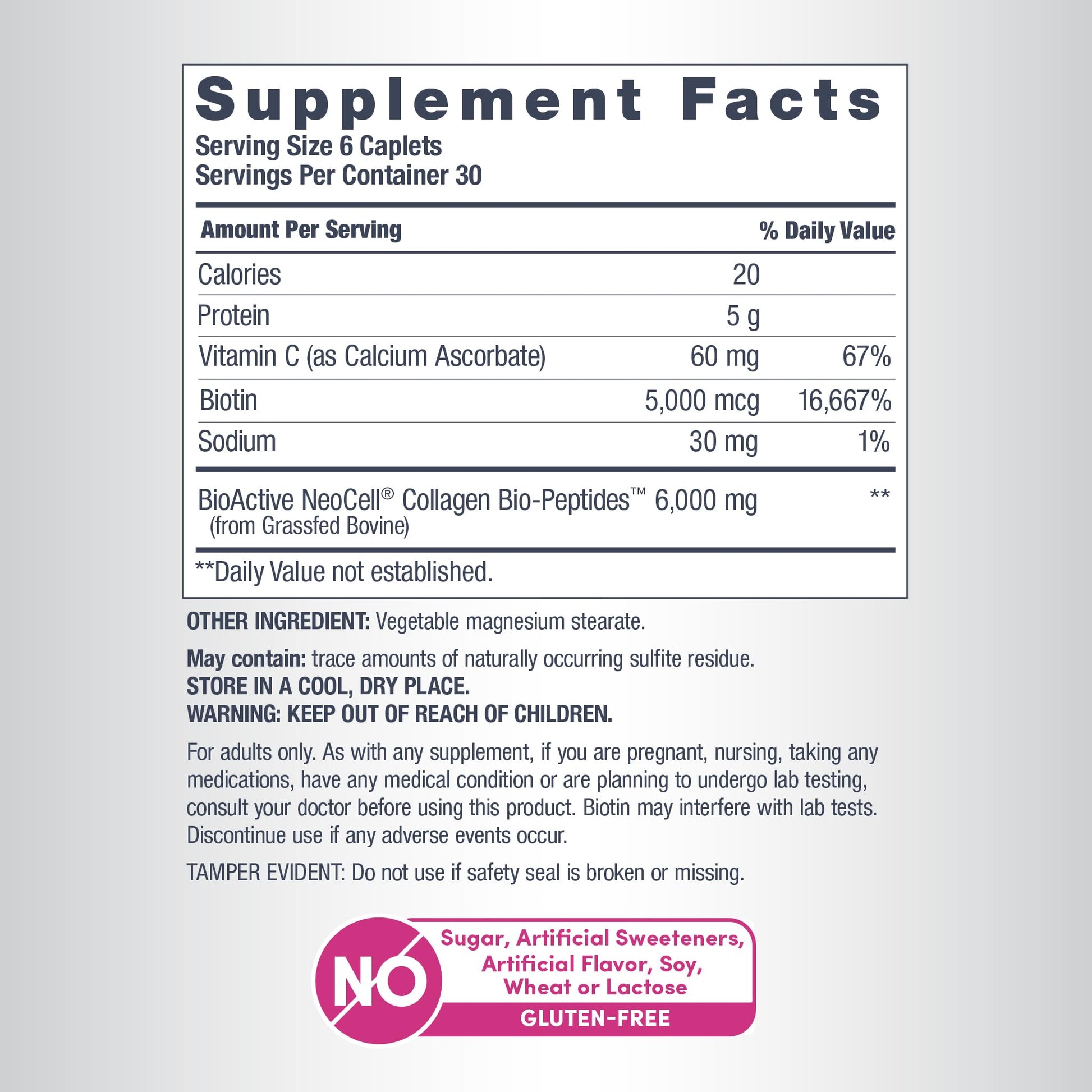 NeoCell Collagen Peptides Pills | 180 Tablets | with Vitamin C and Biotin | Grass Fed Bovine | Hair, Skin, & Nails | for Women and Men - dailyvitalstore