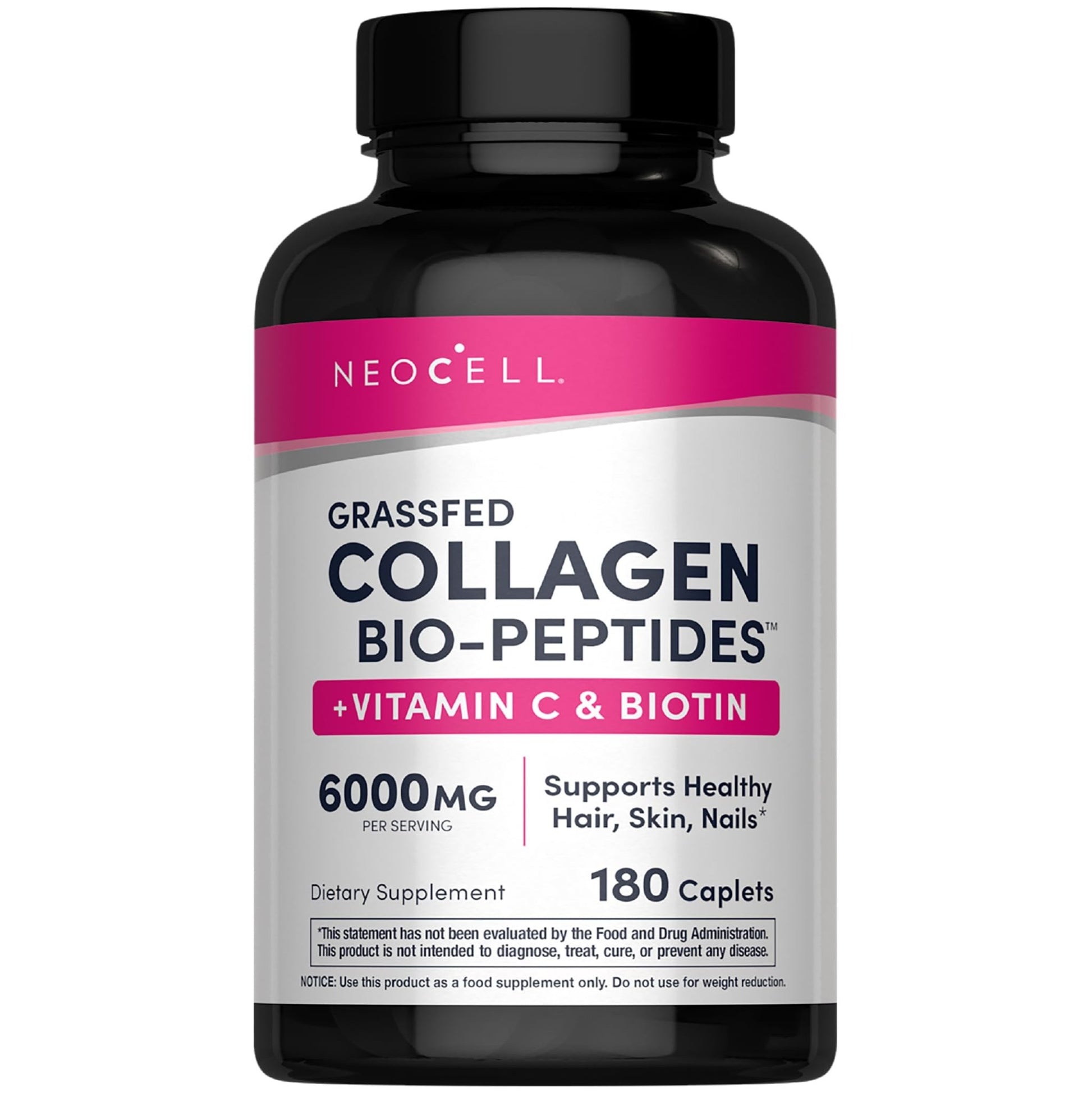 NeoCell Collagen Peptides Pills | 180 Tablets | with Vitamin C and Biotin | Grass Fed Bovine | Hair, Skin, & Nails | for Women and Men - dailyvitalstore