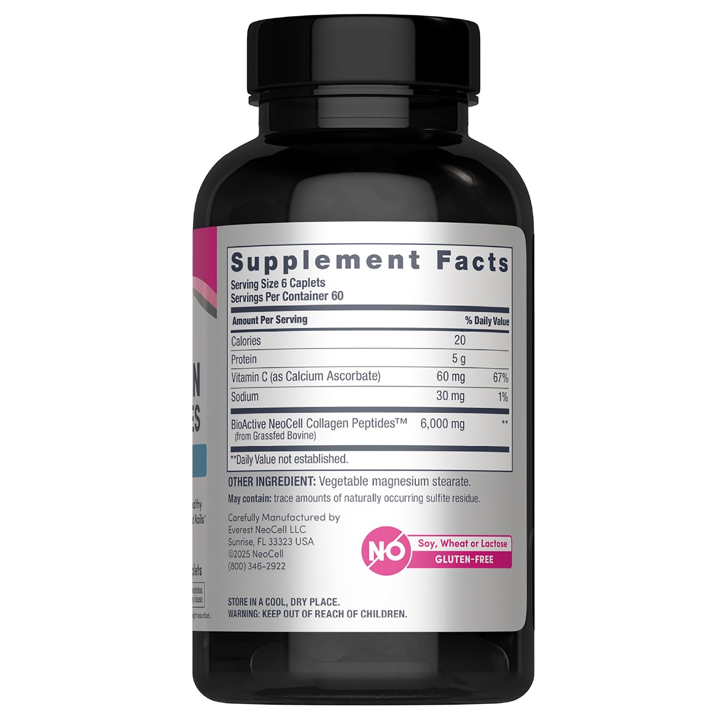 NeoCell Collagen Peptides Pills | 360 Caplets | with Vitamin C | Supplement for Women and Men - dailyvitalstore