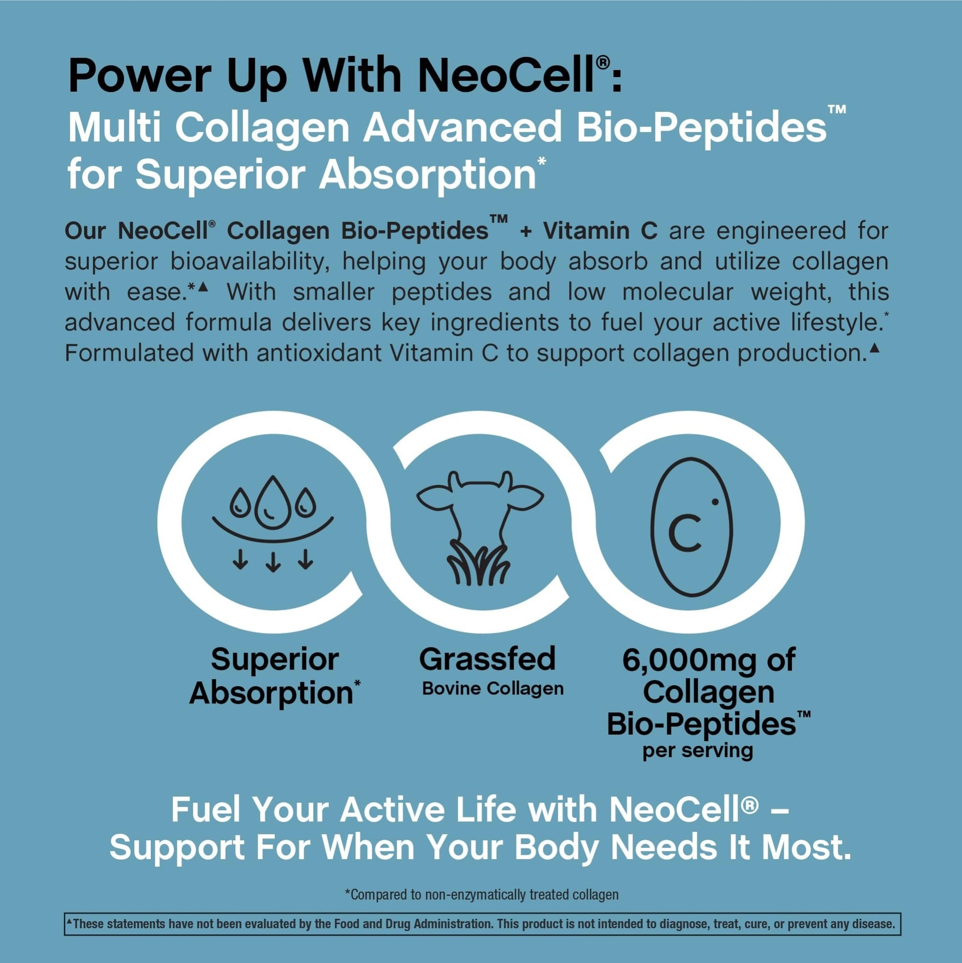 NeoCell Collagen Peptides Pills | 400 Caplets | Grass Fed | with Vitamin C | Superior Absorption Formula | for Women and Men - dailyvitalstore