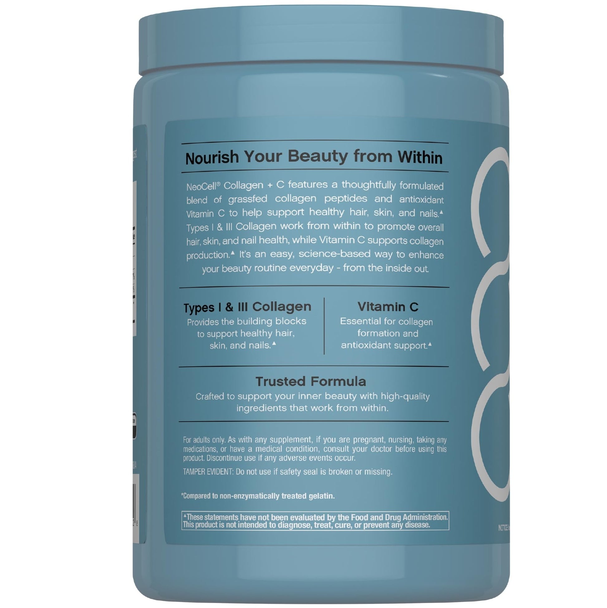 NeoCell Collagen Peptides Pills | 400 Caplets | Grass Fed | with Vitamin C | Superior Absorption Formula | for Women and Men - dailyvitalstore