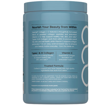NeoCell Collagen Peptides Pills | 400 Caplets | Grass Fed | with Vitamin C | Superior Absorption Formula | for Women and Men - dailyvitalstore
