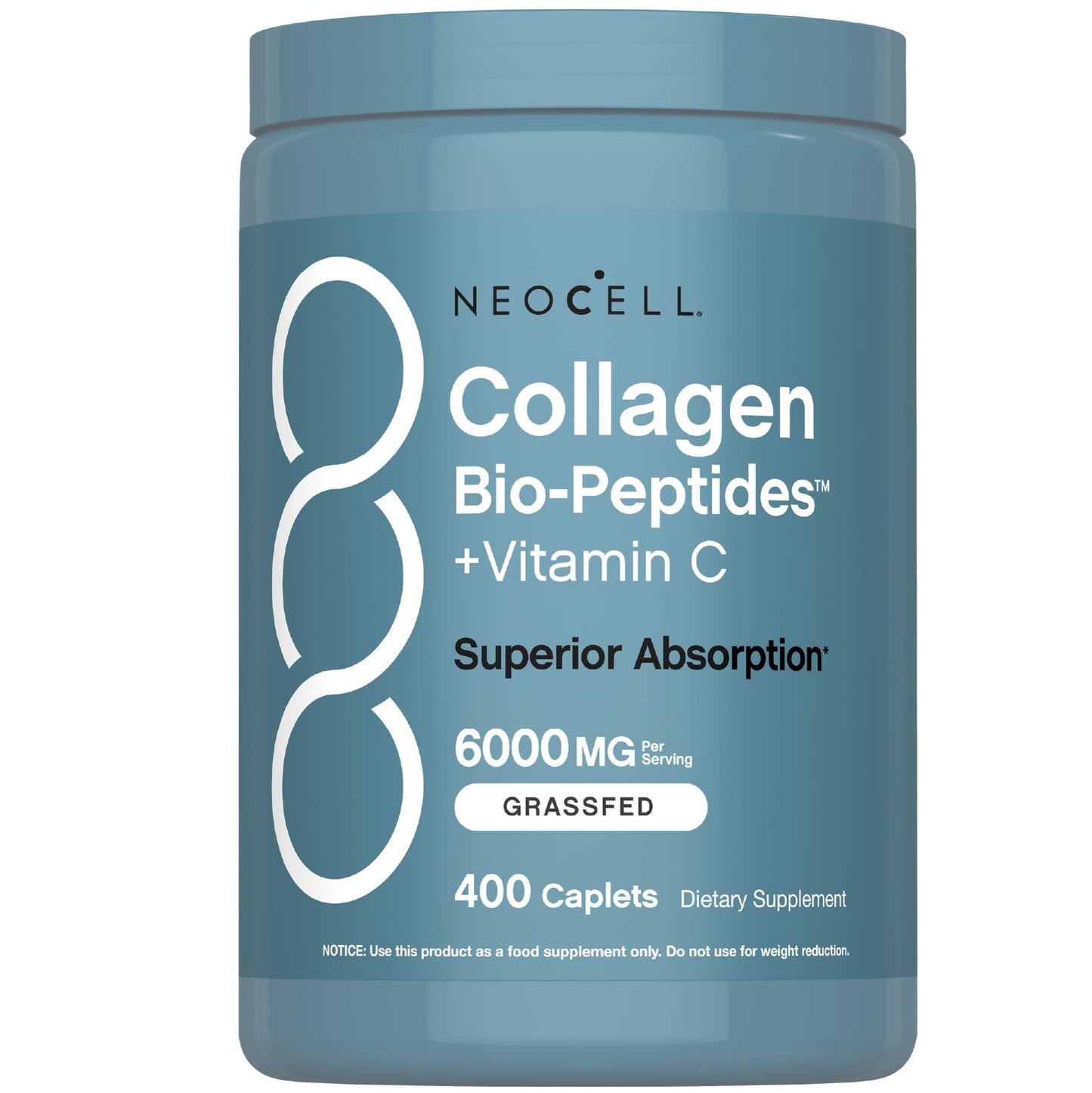 NeoCell Collagen Peptides Pills | 400 Caplets | Grass Fed | with Vitamin C | Superior Absorption Formula | for Women and Men - dailyvitalstore