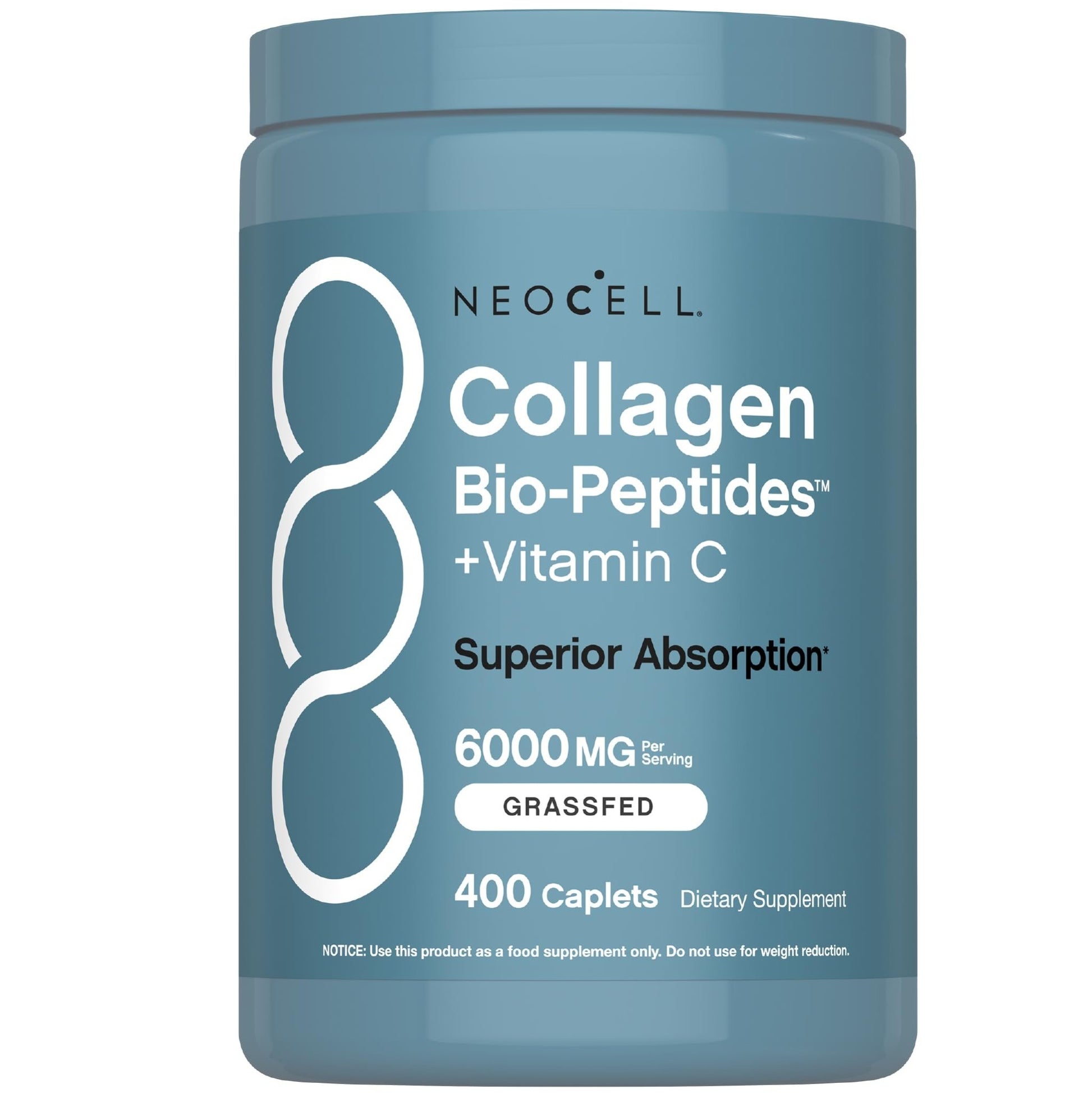 NeoCell Collagen Peptides Pills | 400 Caplets | Grass Fed | with Vitamin C | Superior Absorption Formula | for Women and Men - dailyvitalstore