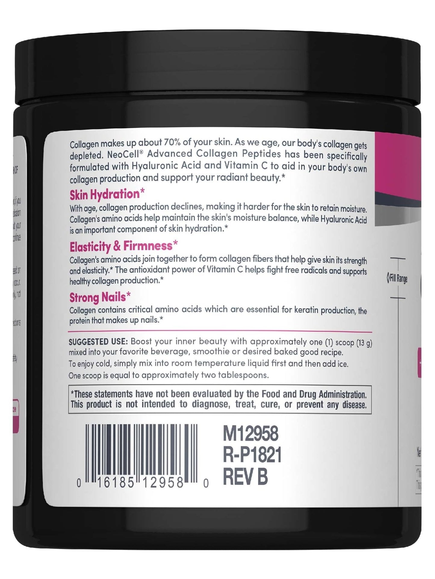 NeoCell Collagen Peptides Powder | 6.9 oz | Unflavored Supplement | with Vitamin C and Hyaluronic Acid | Advanced Formula | Hair, Skin, & Nails | for Women and Men - dailyvitalstore