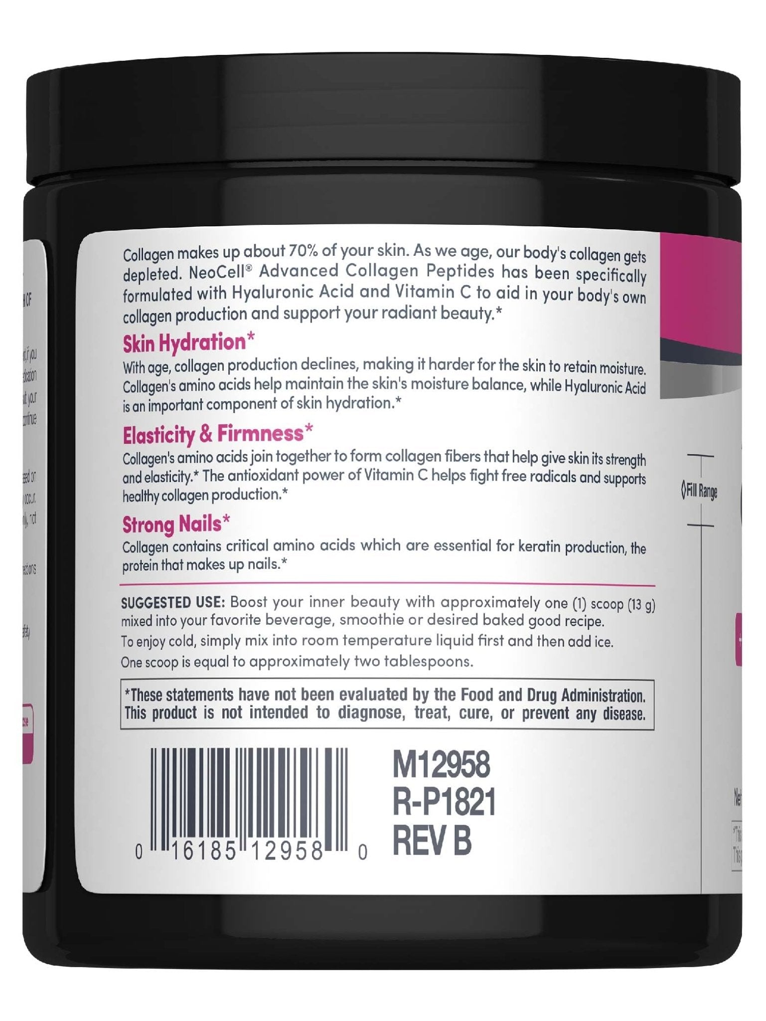NeoCell Collagen Peptides Powder | 6.9 oz | Unflavored Supplement | with Vitamin C and Hyaluronic Acid | Advanced Formula | Hair, Skin, & Nails | for Women and Men - dailyvitalstore