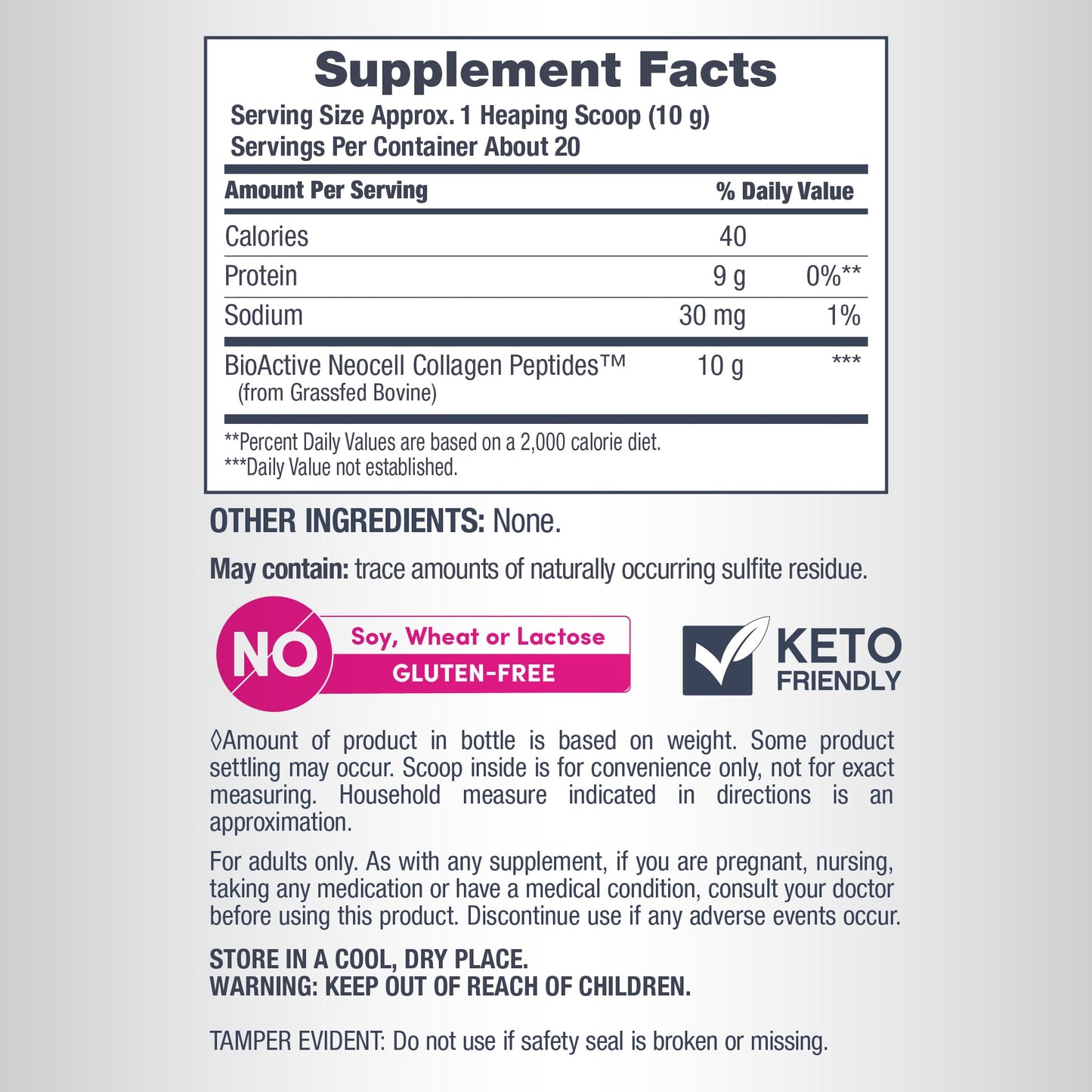 NeoCell Grassfed Collagen Peptides Powder | 7 oz | Unflavored | for Women and Men | Hair, Skin, & Nails - dailyvitalstore