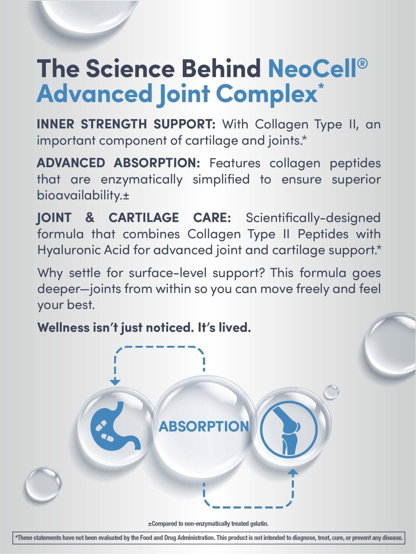 NeoCell Joint Complex Supplement | 120 Capsules | Plus Hyaluronic Acid | Collagen Type II | Advanced Formula - dailyvitalstore