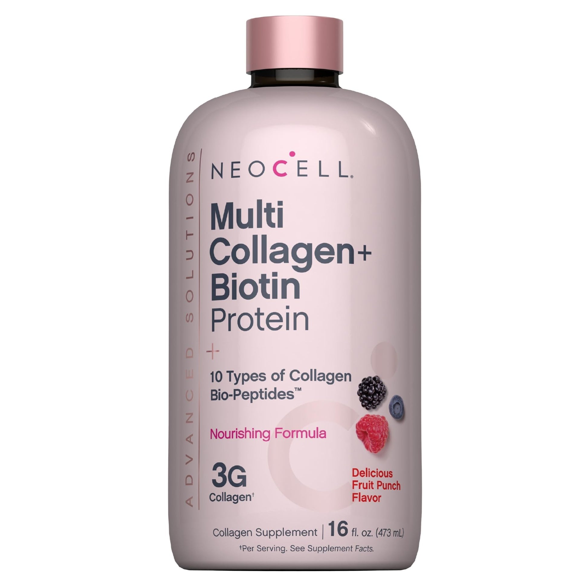 NeoCell Liquid Multi Collagen Peptides | 16 fl oz | with Biotin | Advanced Nourishing Formula | 10 Types of Bio-Peptides - dailyvitalstore