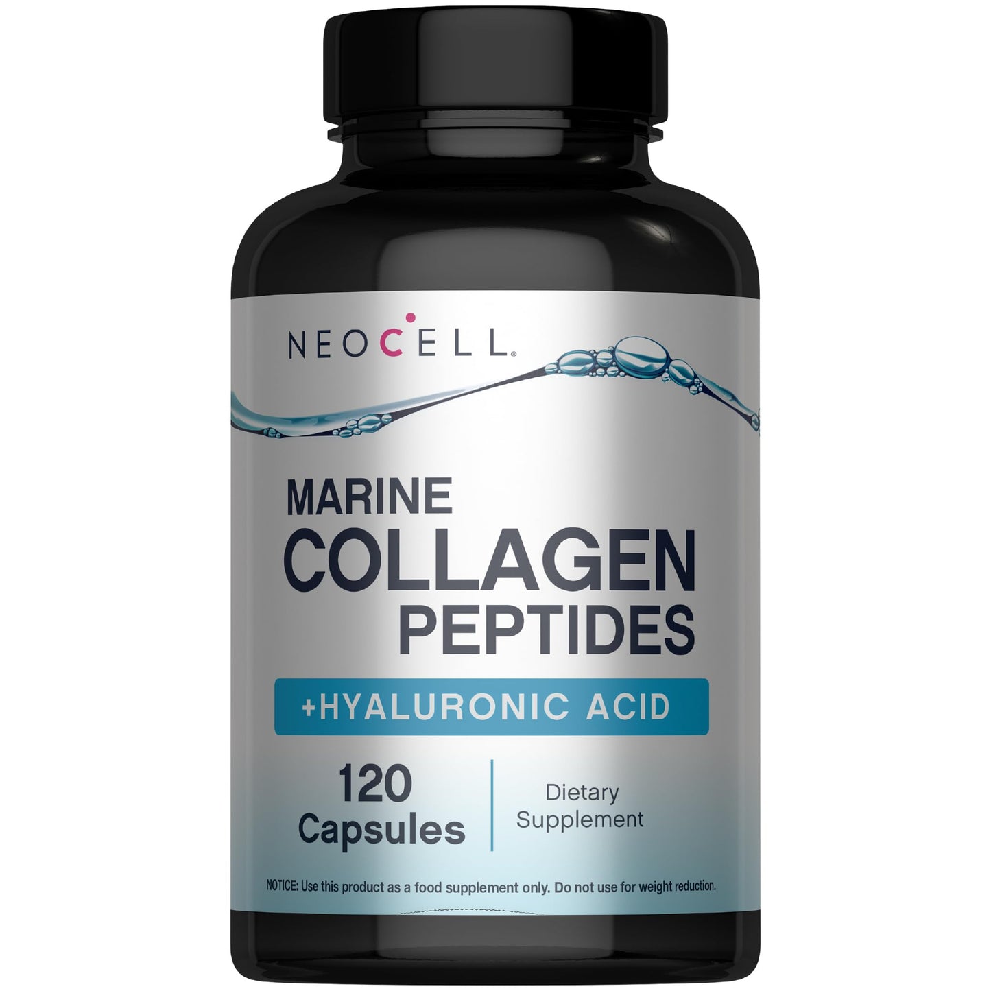 NeoCell Marine Collagen Peptides Capsules | 120 Pills | with Hyaluronic Acid | Plus Vitamin C | for Women and Men - dailyvitalstore