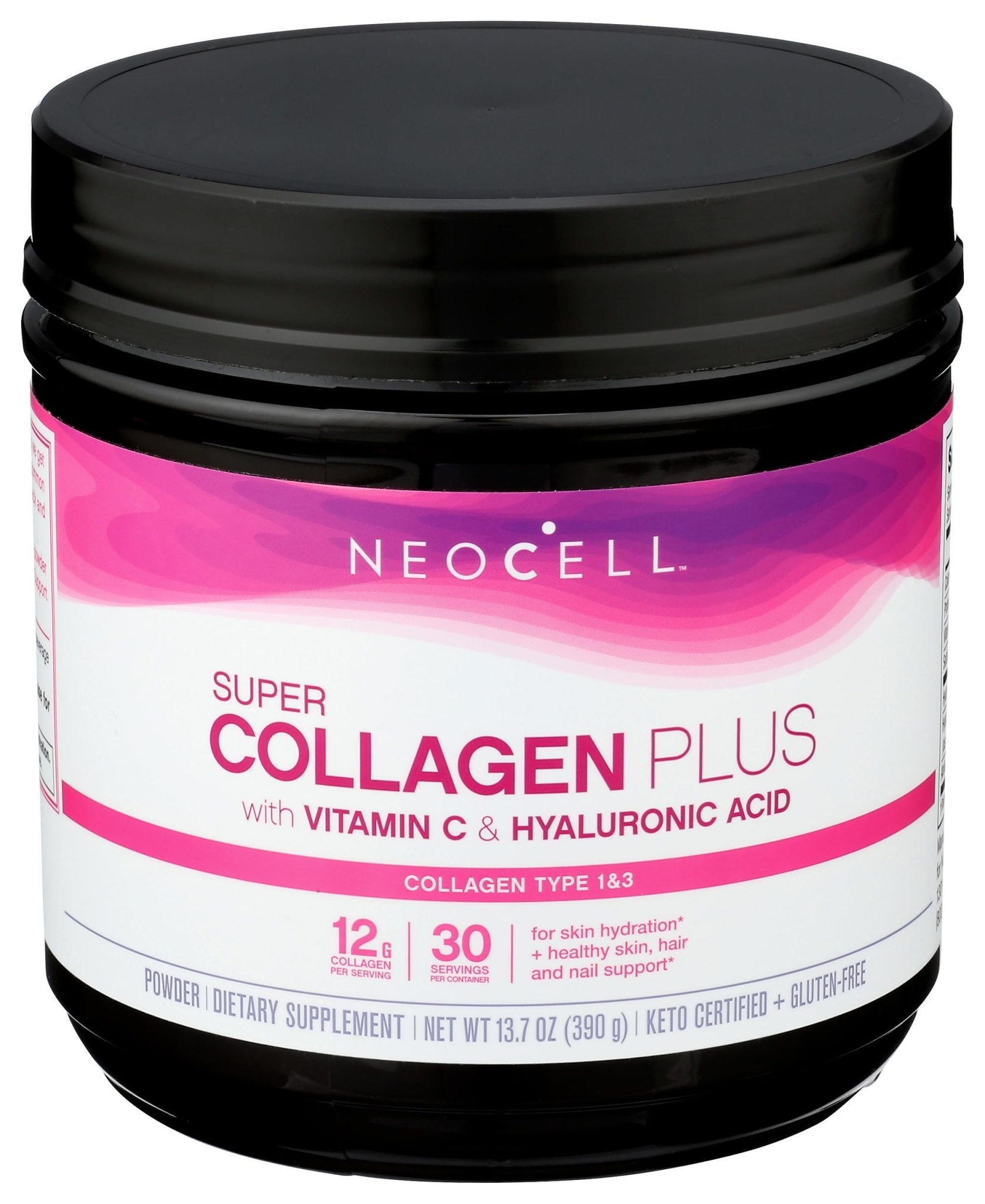 NeoCell Super Collagen Peptides | 13.7 oz | Grassfed Bovine | With Hyaluronic Acid and Vitamin C | Non-GMO, Gluten & Soy Free Supplement - dailyvitalstore