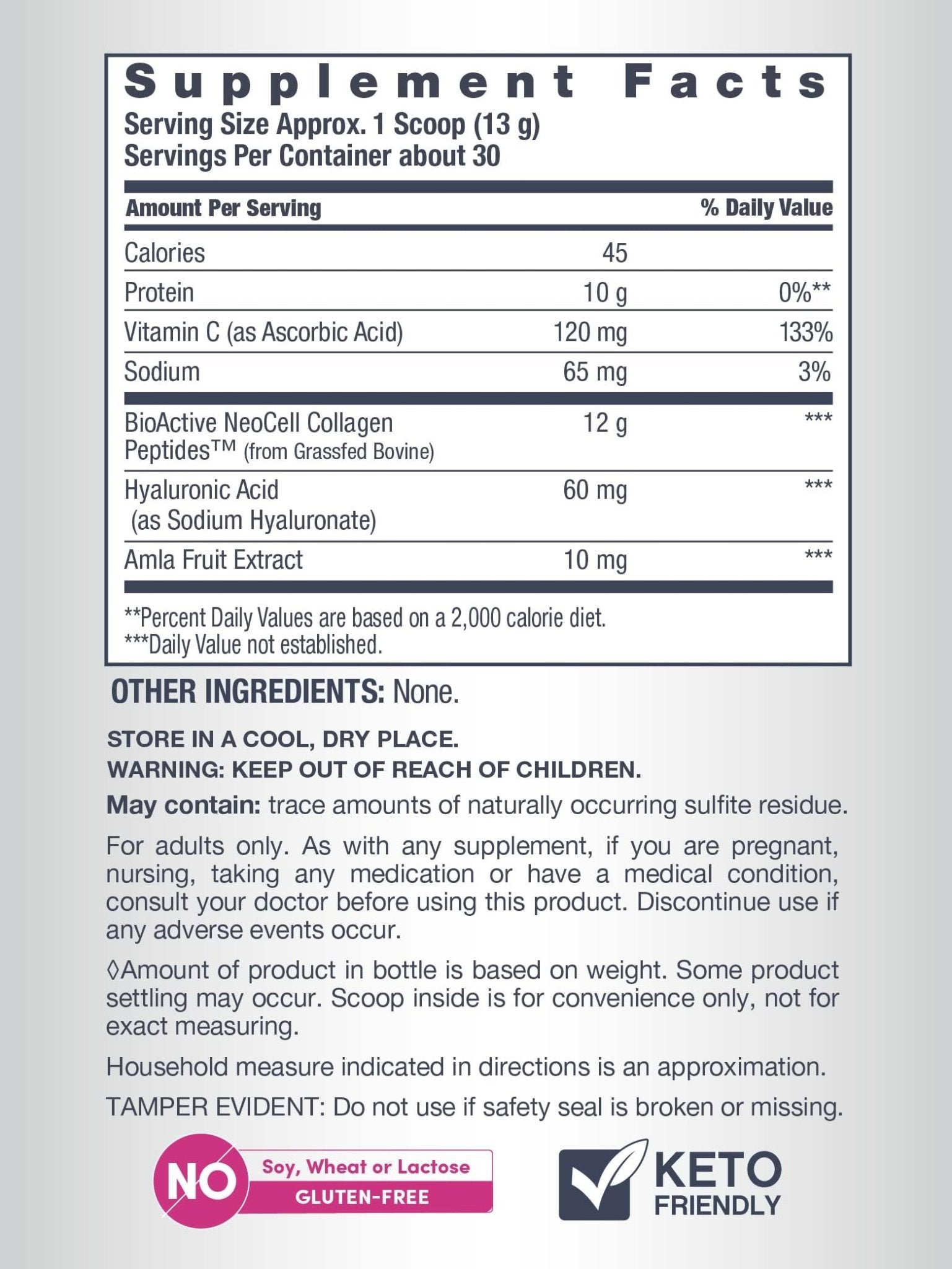 NeoCell Super Collagen Peptides | 13.7 oz | Grassfed Bovine | With Hyaluronic Acid and Vitamin C | Non-GMO, Gluten & Soy Free Supplement - dailyvitalstore