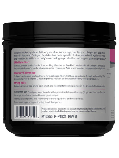 NeoCell Super Collagen Peptides | 13.7 oz | Grassfed Bovine | With Hyaluronic Acid and Vitamin C | Non-GMO, Gluten & Soy Free Supplement - dailyvitalstore