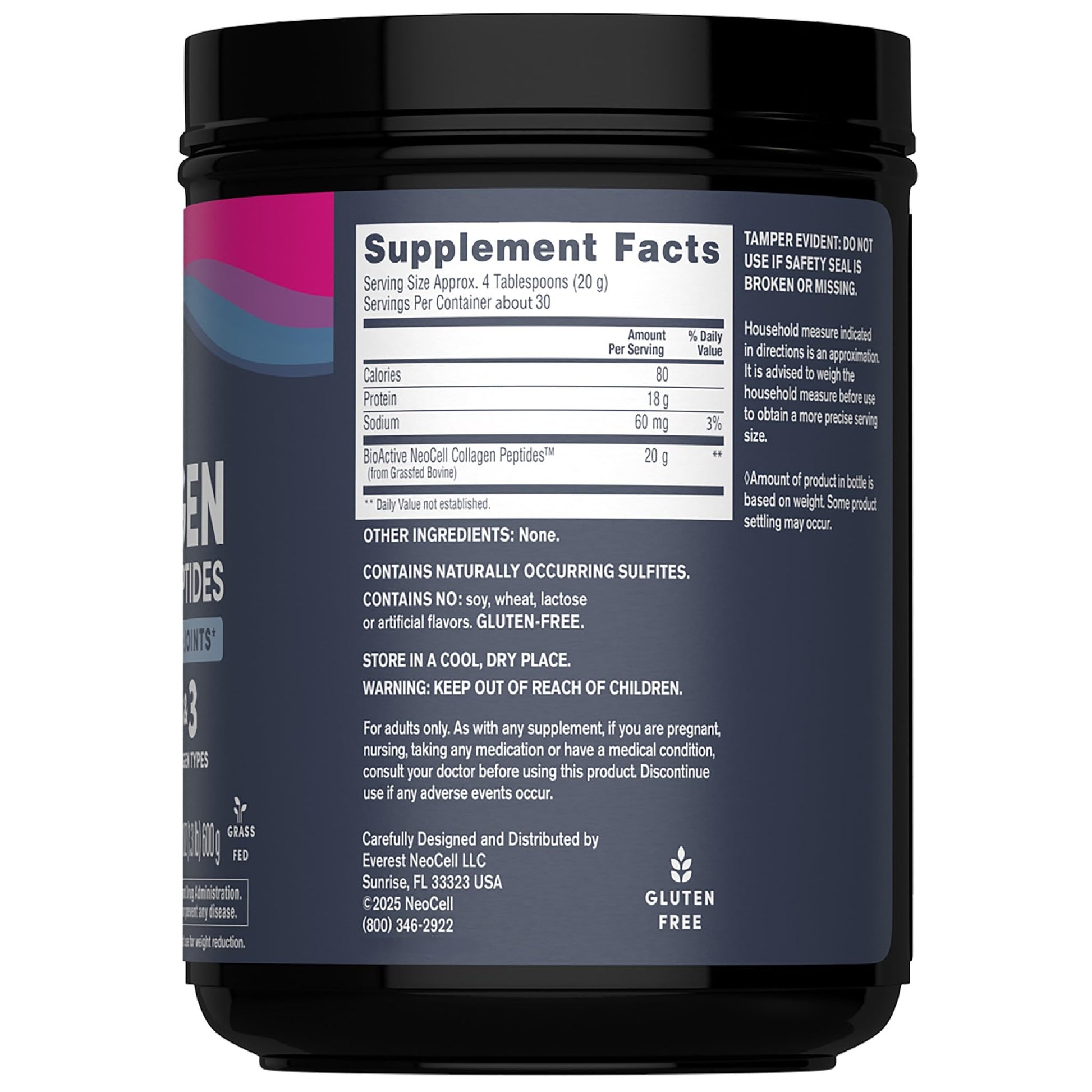 NeoCell Super Collagen Peptides Powder | 30 Servings | Unflavored | Types I & III | Grass Fed Bovine Supplement | Hair, Skin, & Nails | for Women and Men - dailyvitalstore