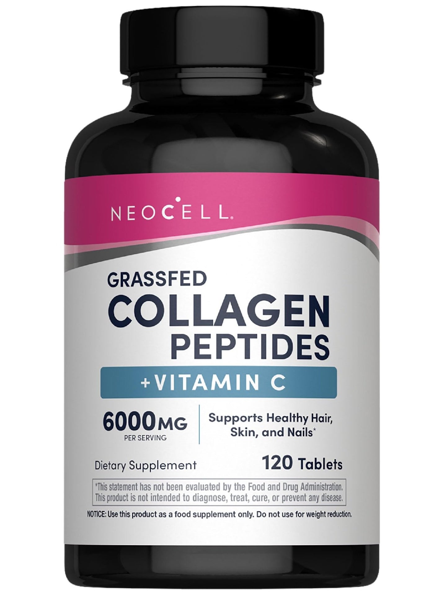 NeoCell Super Collagen with Vitamin C, 120ct Collagen Pills, Non-GMO, Grass Fed, Paleo Friendly, Gluten Free, Collagen Peptides Types 1 & 3 for Hair, Skin, Nails and Joints - dailyvitalstore