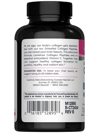 NeoCell Super Collagen with Vitamin C, 120ct Collagen Pills, Non-GMO, Grass Fed, Paleo Friendly, Gluten Free, Collagen Peptides Types 1 & 3 for Hair, Skin, Nails and Joints - dailyvitalstore