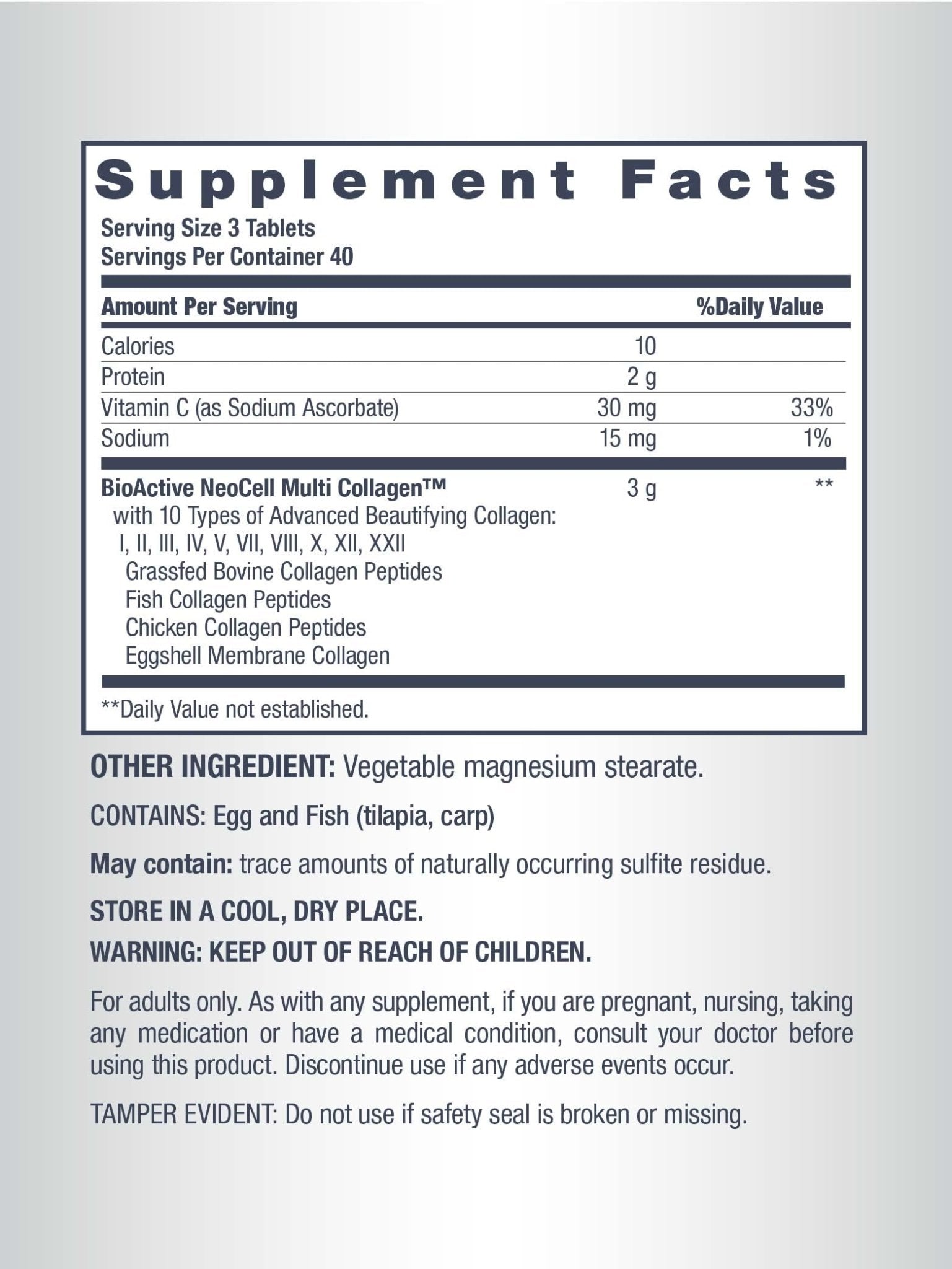 NeoCell Super Multi Collagen Peptides | 120 Tablets | 10 Types of Collagen | Skin, Hair and Nails | Beauty Supplement | For Men and Women - dailyvitalstore