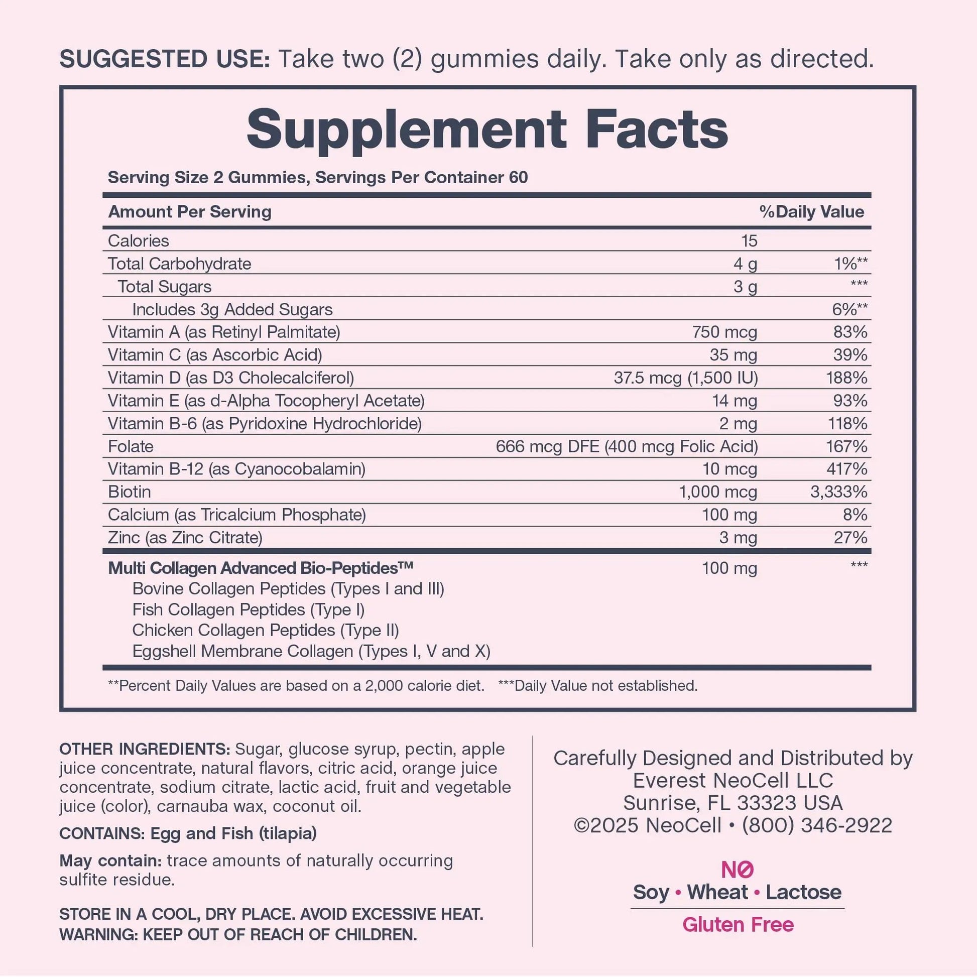 NeoCell Women's Multi Gummy with Collagen | 120 Gummies | Essential Vitamins & Minerals | Berry Flavor Supplement - dailyvitalstore