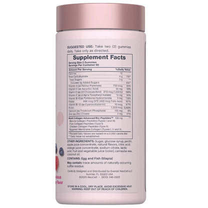 NeoCell Women's Multi Gummy with Collagen | 120 Gummies | Essential Vitamins & Minerals | Berry Flavor Supplement - dailyvitalstore
