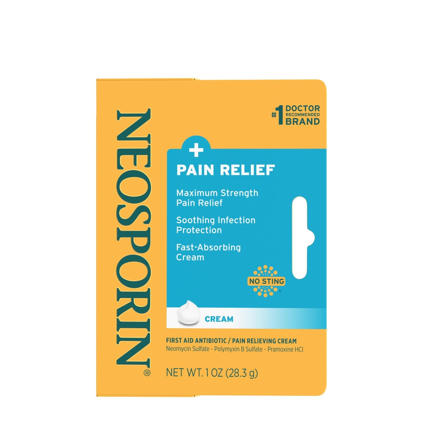 Neosporin + Maximum-Strength Pain Relief Dual Action Cream, First Aid Topical Antibiotic and Analgesic Cream for Soothing Infection Protection & Wound Care of Minor Cuts, Scrapes & Burns, 1 oz - dailyvitalstore