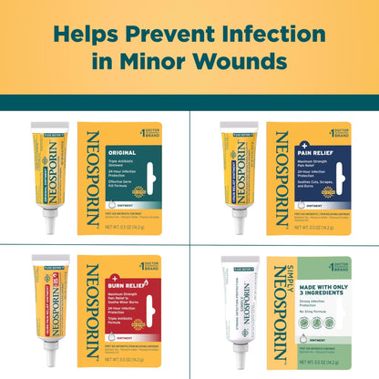 Neosporin Original First Aid Triple Antibiotic Ointment with Bacitracin Zinc for Infection Protection, Wound Care Treatment & Helps Minimize The Appearance of Scars for Minor Wounds, .5 oz - dailyvitalstore