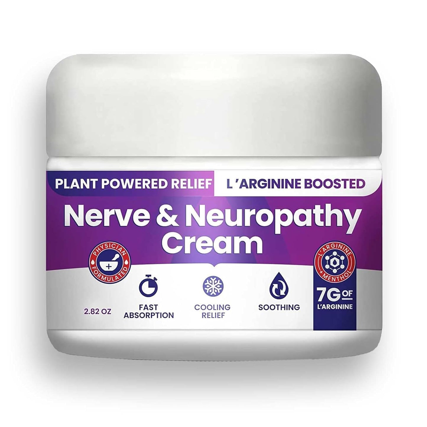 Nerve and Neuropathy Cream – Plant Powered Relief for Foot, Hands, Legs, Toes Includes 7grams of L’Arginine; Vitamin B6, Arnica, Aloe -2.82oz - dailyvitalstore