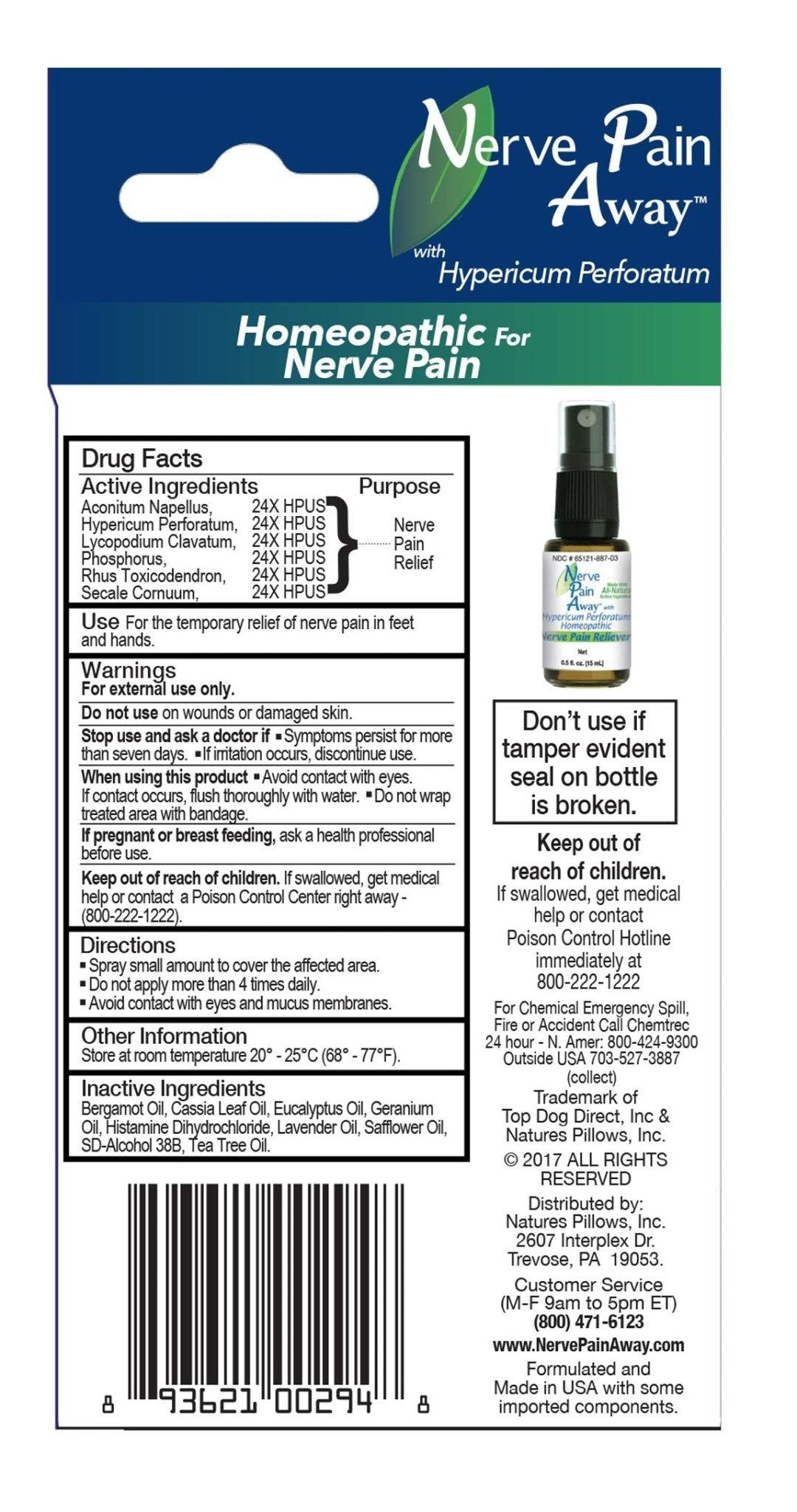 Nerve Pain Away – Homeopathic Topical Spray for Temporary Nerve Pain Relief in Hands and Feet - dailyvitalstore