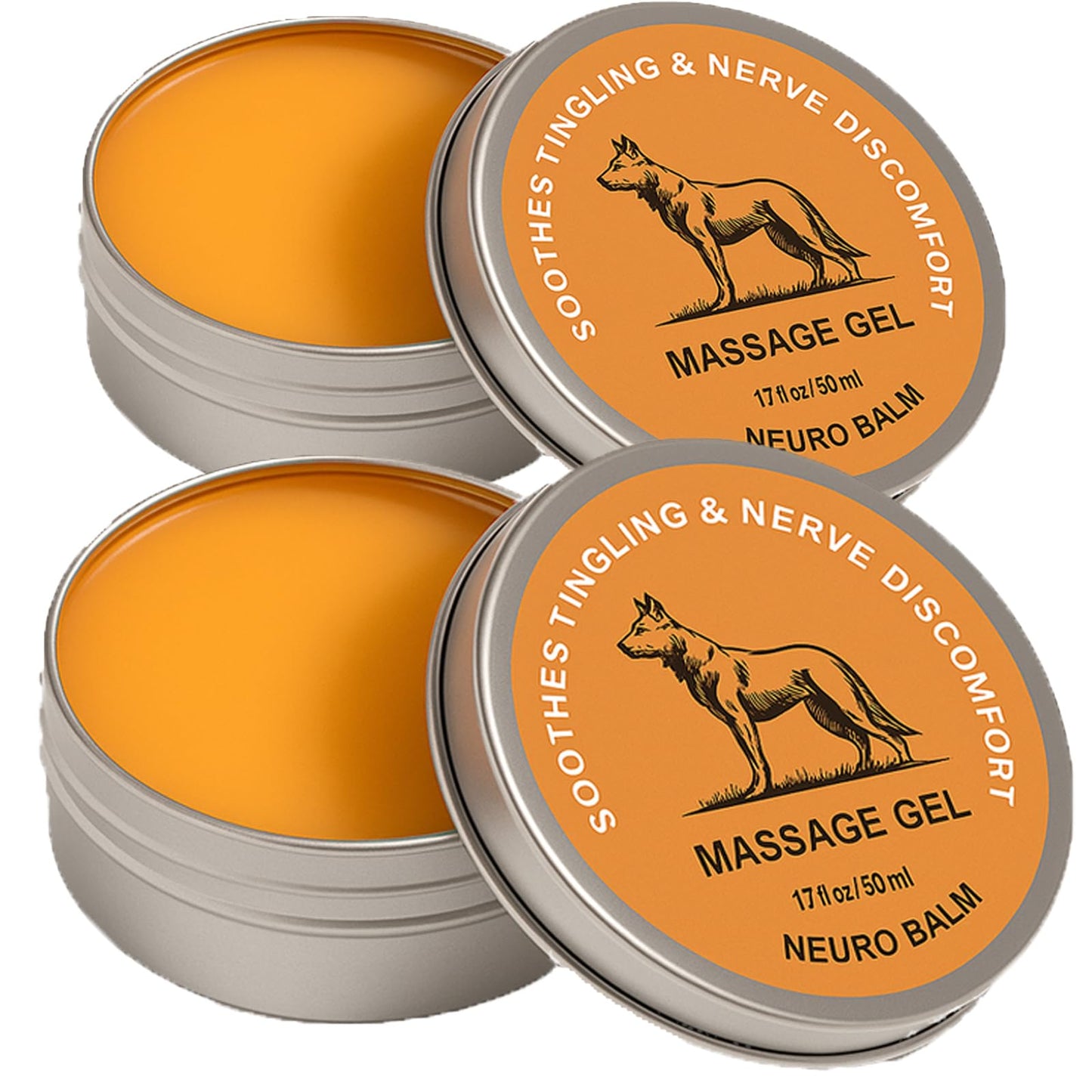 Nerve Relief Balm | Magnesium Neuro Balm for Neuropathy, Natural Joint Care Soothing Massage Cream, Arnica Oil, Camphor Blue, Chamomile Extract 50ml (2) - dailyvitalstore