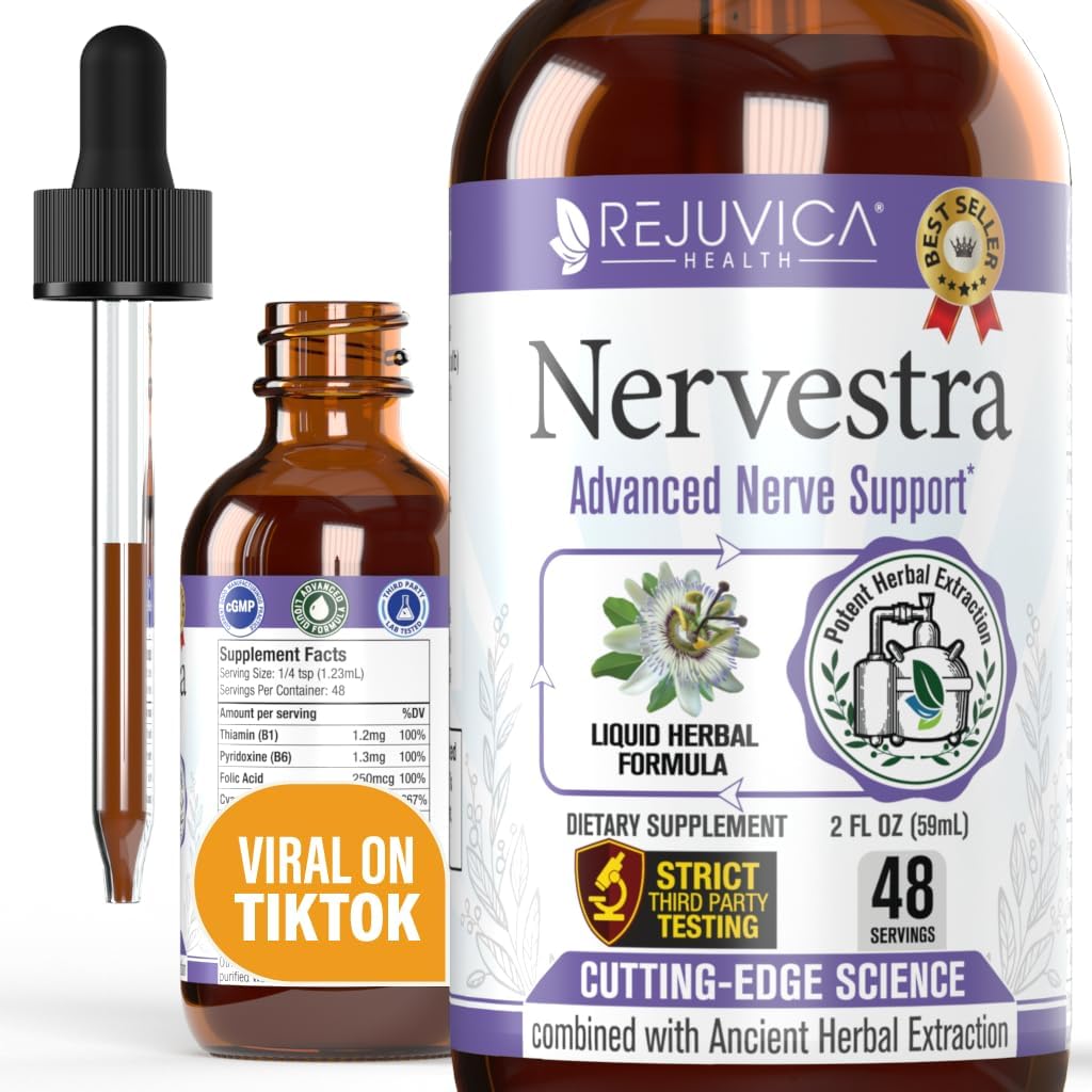 Nervestra - Nerve Health, with Alpha Lipoic Acid, to Bolster Nerve Health and Support Healthy Nerve Function - Alpha Lipoic Acid, Vitamin B6, White Willow Bark Turmeric Passionflower & More! - dailyvitalstore