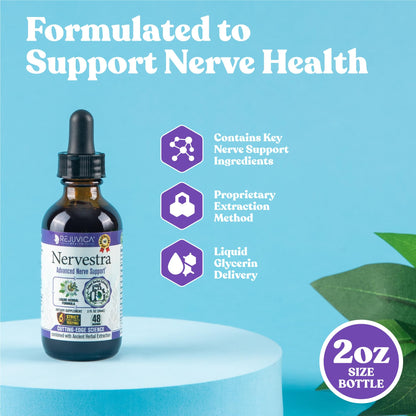 Nervestra - Nerve Health, with Alpha Lipoic Acid, to Bolster Nerve Health and Support Healthy Nerve Function - Alpha Lipoic Acid, Vitamin B6, White Willow Bark Turmeric Passionflower & More! - dailyvitalstore